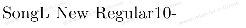SongL New Regular10字体转换